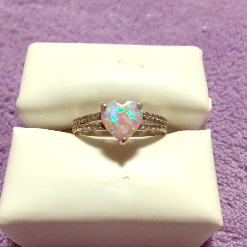 Pink opal ring size 6